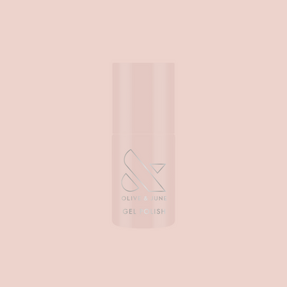 GH - Gel bottle shown in soft opaque baby pink shade for a glowing, versatile at-home gel manicure look