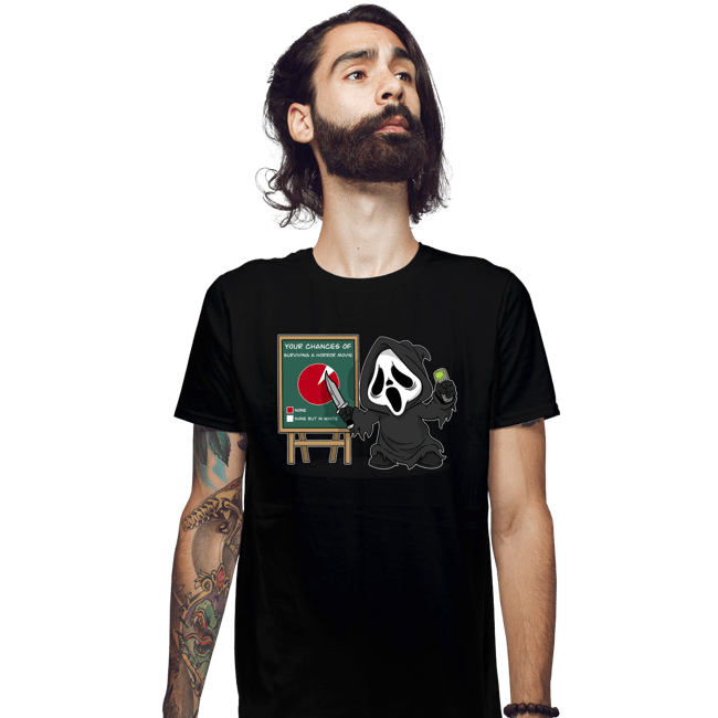 Daily_Deal_Shirts Fitted Shirts, Mens / Small / Black Ghostface Chart