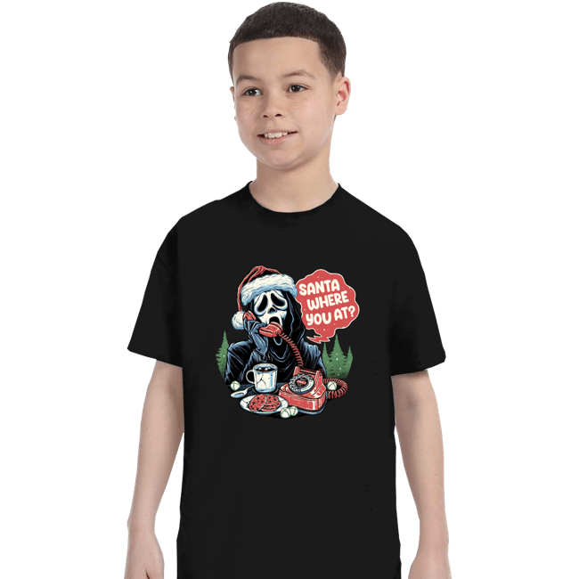 Secret_Shirts T-Shirts, Youth / XS / Black Ghostface Santa