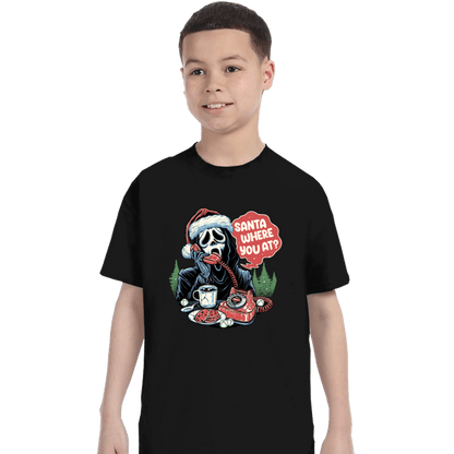 Secret_Shirts T-Shirts, Youth / XS / Black Ghostface Santa