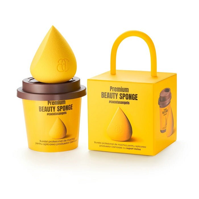 GLAMSQUAD PRO SPONGE YELLOW - Buretel De Machiaj Profesional - skinseen.ro