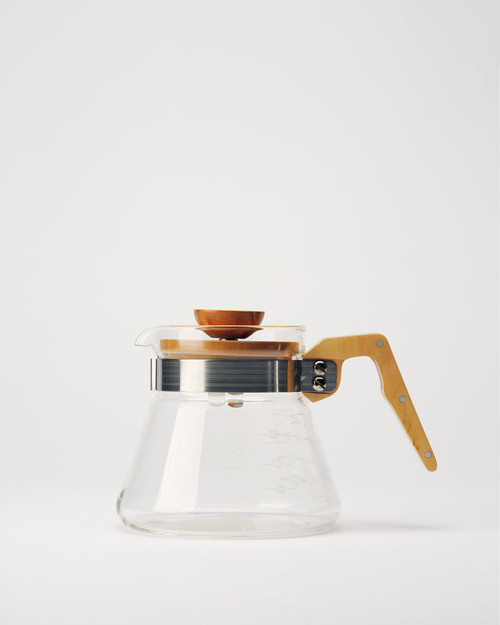 Glass Coffee Server with Wood Handle