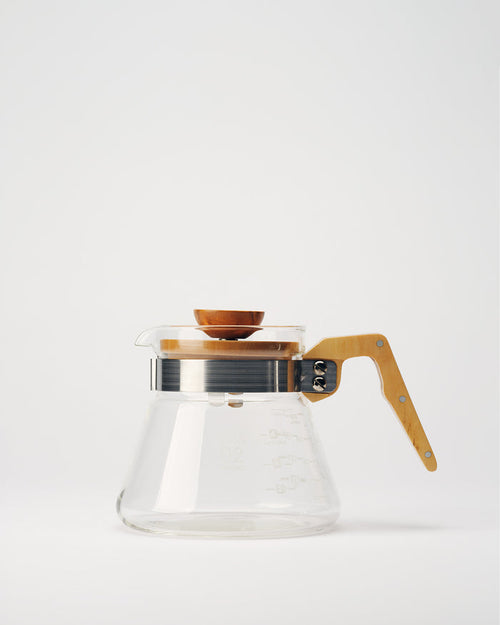 Glass Coffee Server with Wood Handle