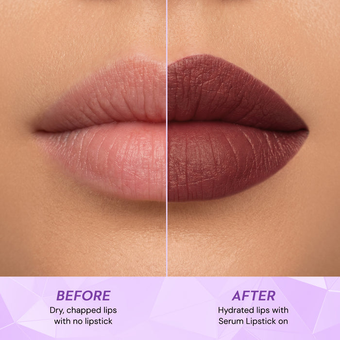 Comparison of new and old SUGAR Glide Peptide Serum Lipstick packaging