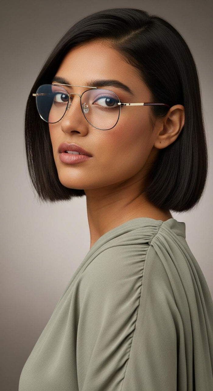 Golden & Brown Aviator Full Rim