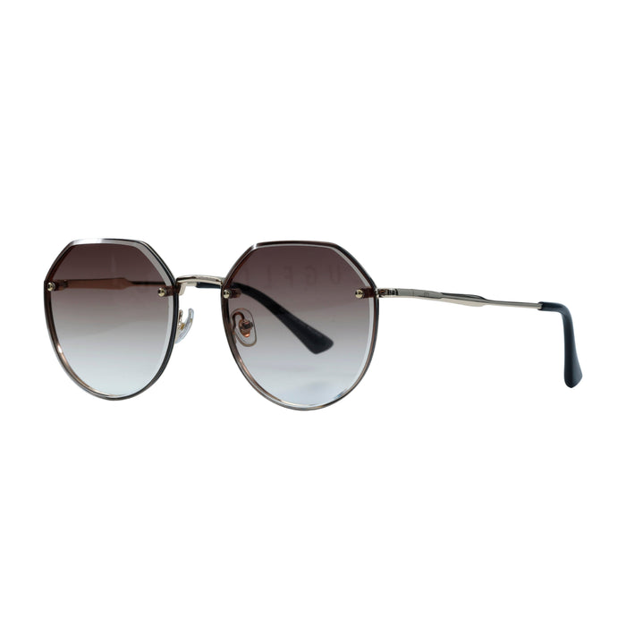 Golden & Brown Round Full Rim