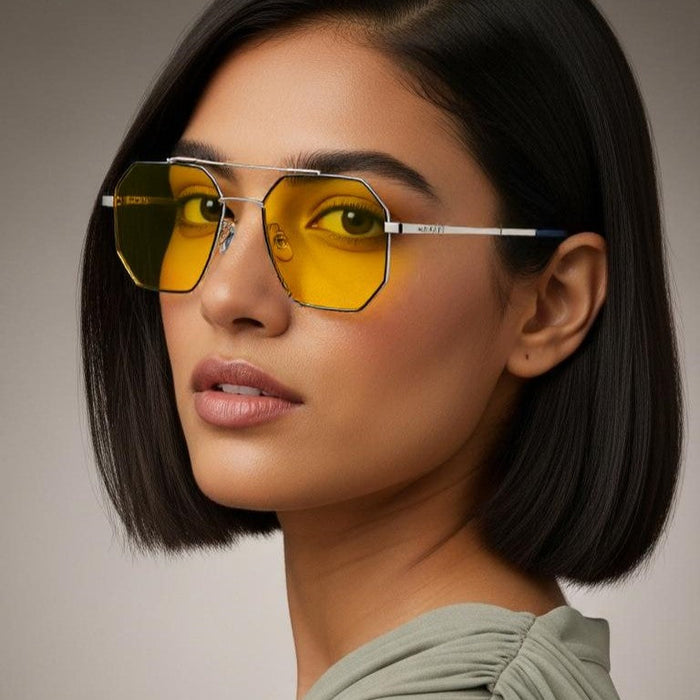 Golden Yellow Aviator Full Rim