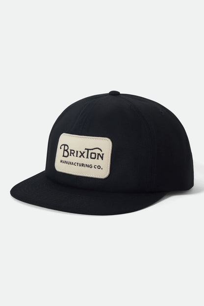 Men's Grade Snapback in the color Black/Off White - Front Product View