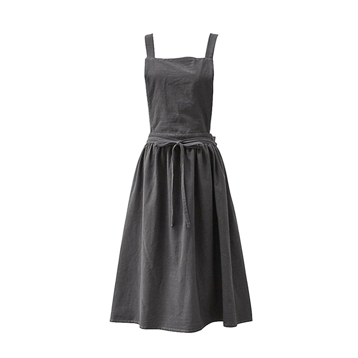 Gray Blue Cotton Apron
