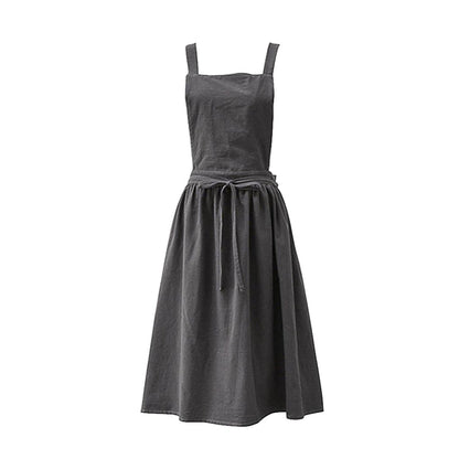 Gray Blue Cotton Apron