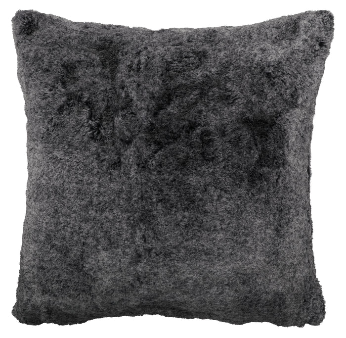 Grey Bunny Faux Fur Euro Sham - 26"x26"