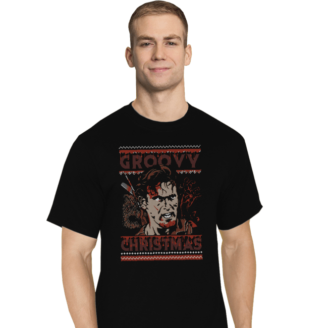 Daily_Deal_Shirts T-Shirts, Tall / Large / Black Groovy Christmas