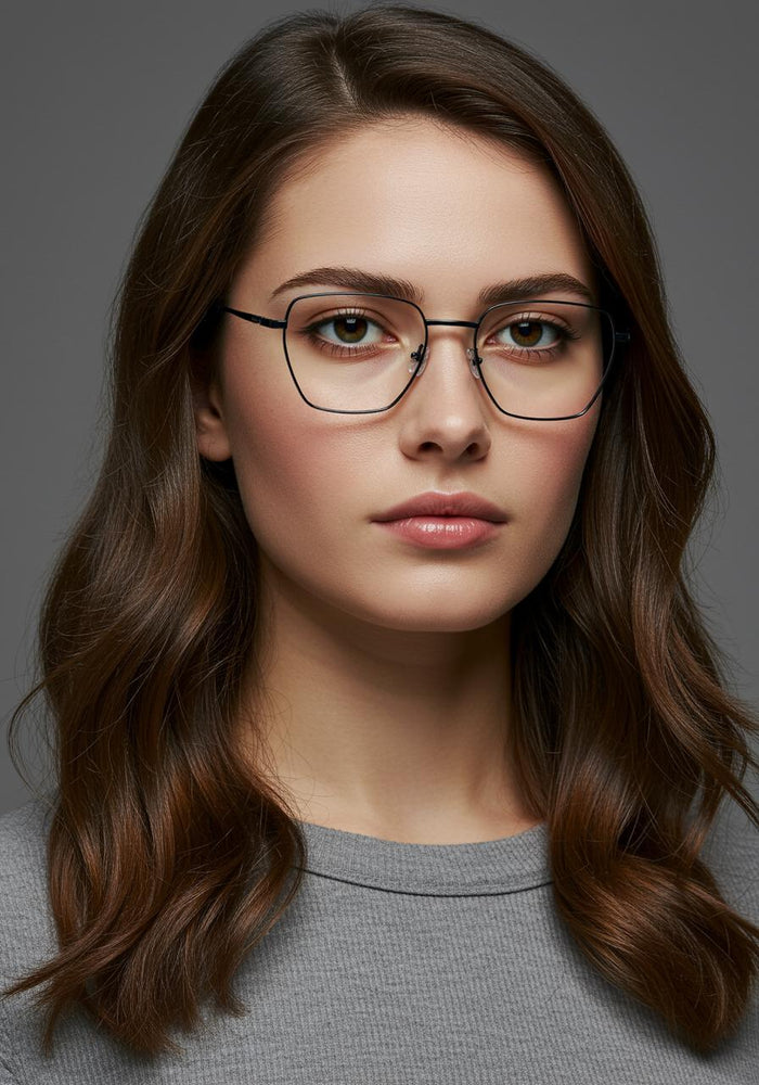 Gunmetal & Black Geometric Full Rim
