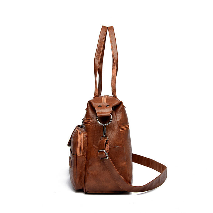 H2110 - Simple Retro Large Capacity Women's Shoulder Bag
