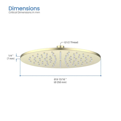 Halo 10" Metal Thin Profile Rain Shower Head 1.75 GPM RS104
