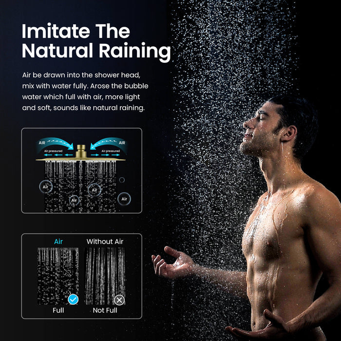 Halo 12" Metal Rain Shower Head 2mm Ultra Thin Profile  - RS102