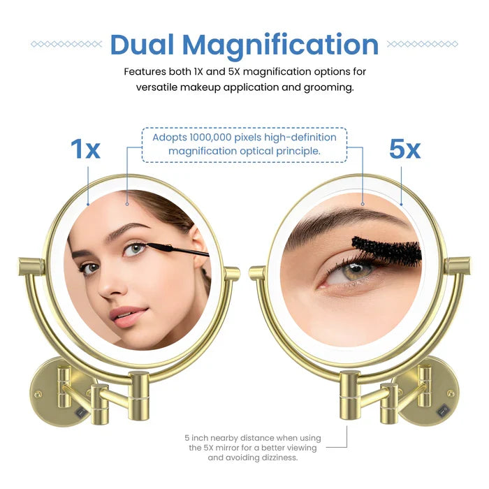 Halo LED Wall Mount Magnifying Makeup Mirror CMM-101