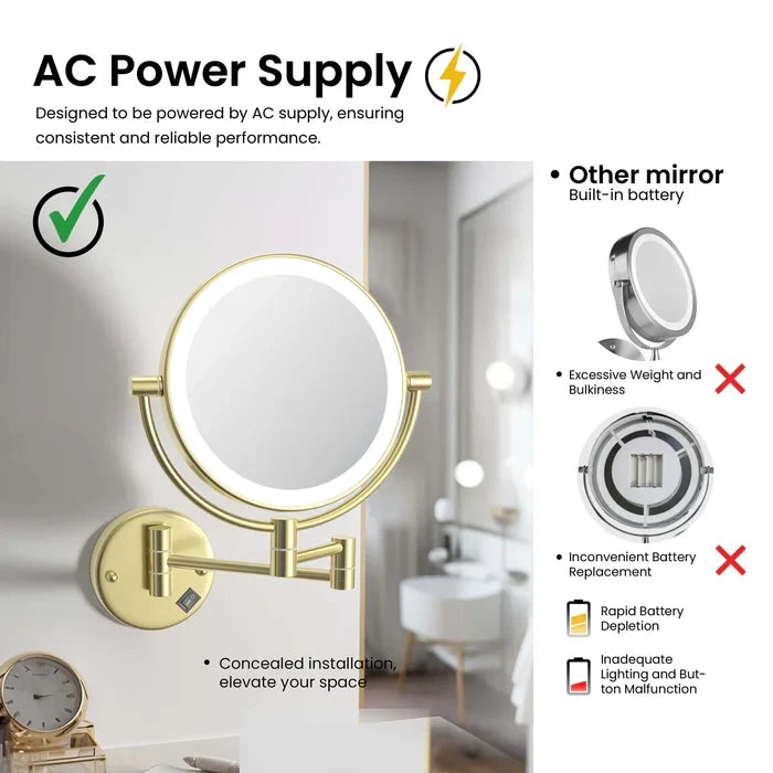 Halo LED Wall Mount Magnifying Makeup Mirror CMM-101
