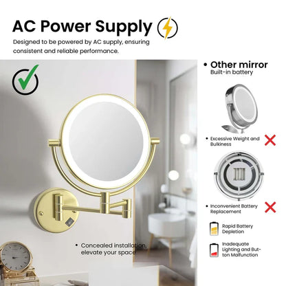 Halo LED Wall Mount Magnifying Makeup Mirror CMM-101