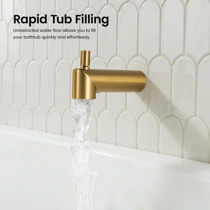 Halo Wall Mounted 1/2" Slip-On Tub Spout with Diverter - TS102