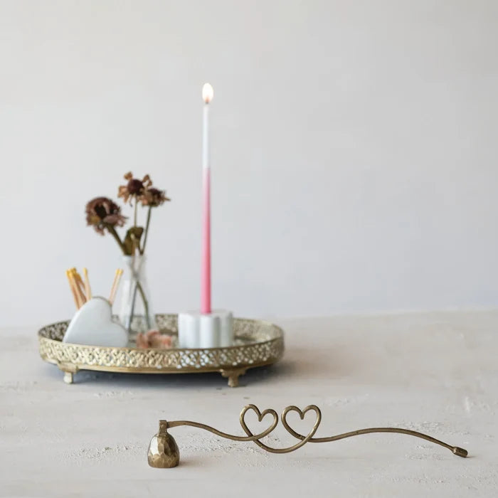 Hand-Forged Iron Candle Snuffer with Heart Shaped Handle
