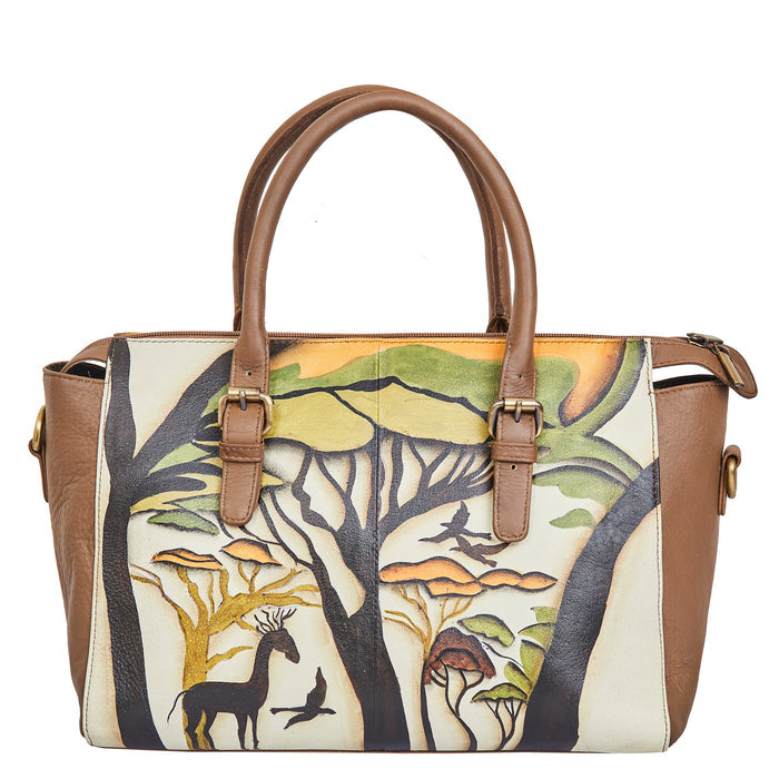 Women’s wild art satchel bag for daily use