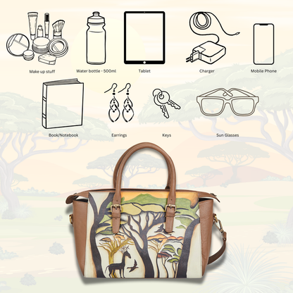 Women’s wild art satchel bag for daily use-feature image