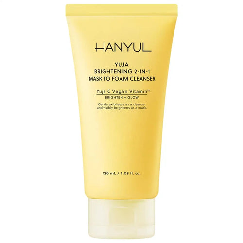 Hanyul  Yuja Brightening 2-in-1 Mask to Foam Cleanser with Vitamin C + Niacinamide 120ml NIB