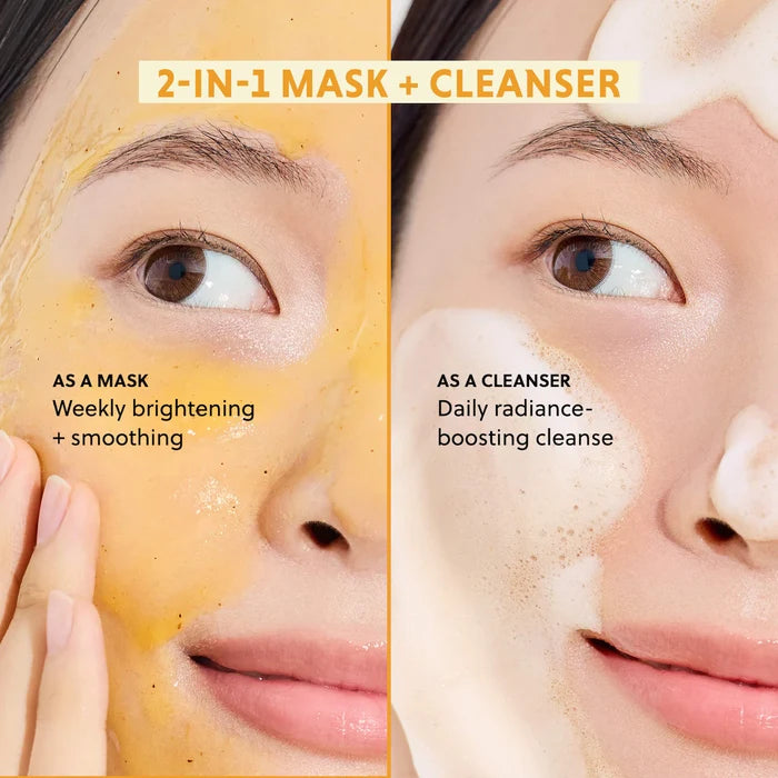 Hanyul  Yuja Brightening 2-in-1 Mask to Foam Cleanser with Vitamin C + Niacinamide 120ml NIB