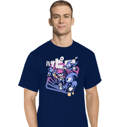 Secret_Shirts T-Shirts, Tall / Large / Navy Happy Attack