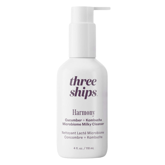 Bottle of Three Ships Harmony Cucumber + Kombucha Microbiome Balancing Cleanser 118ml