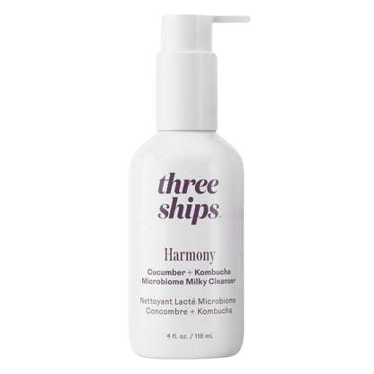 Bottle of Three Ships Harmony Cucumber + Kombucha Microbiome Balancing Cleanser 118ml