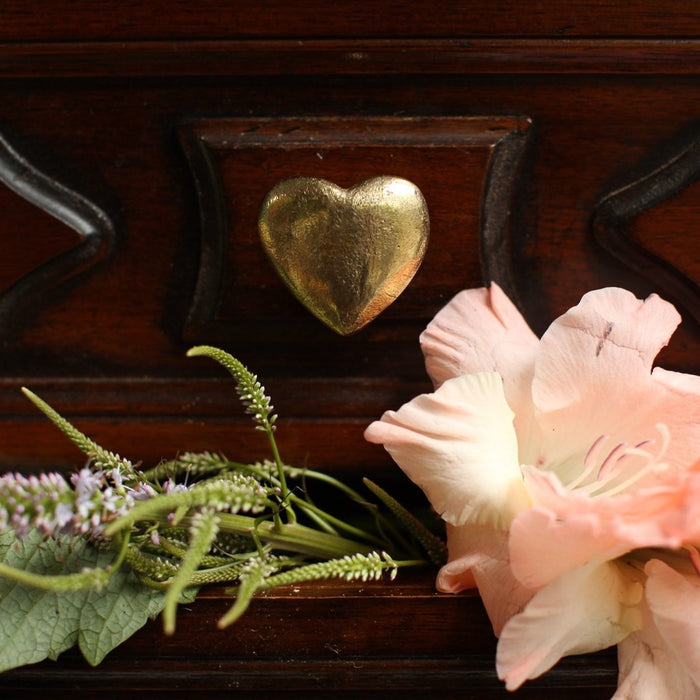 Heart Knob - Recycled Brass