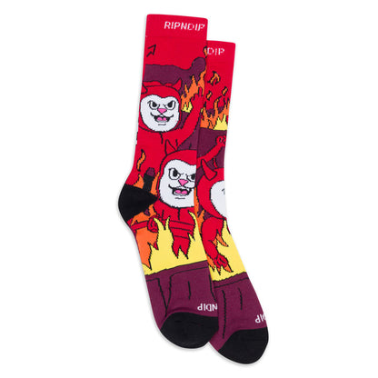 RIPNDIP Heaven On Earth Socks (Red)