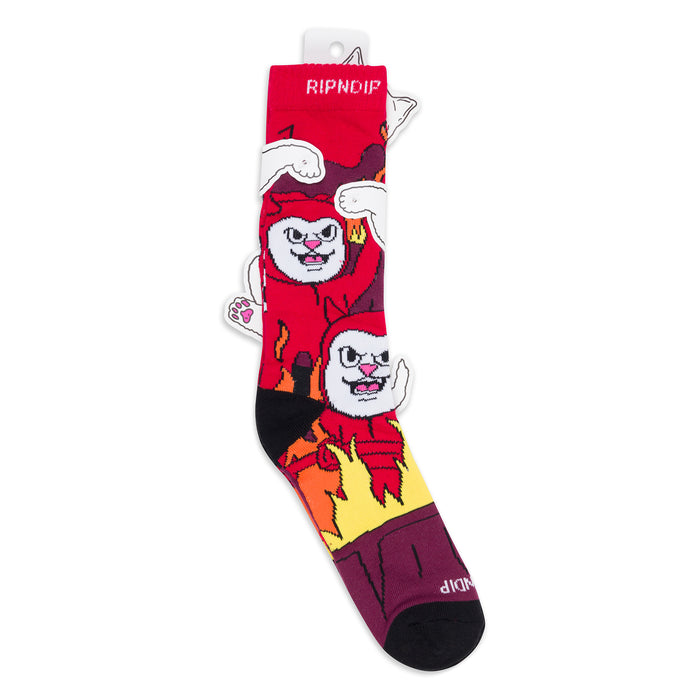 RIPNDIP Heaven On Earth Socks (Red)