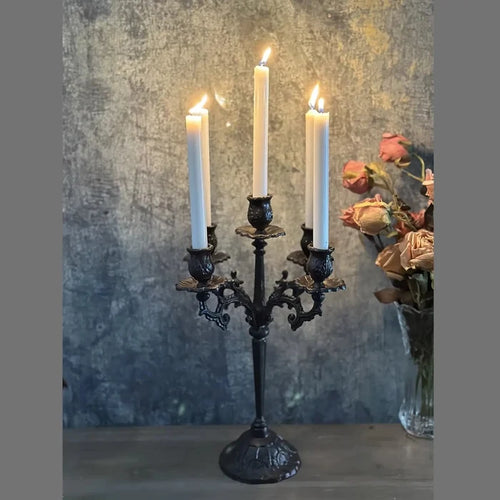 Heavy Cast Iron Candelabra