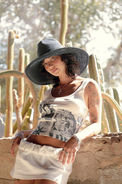 Women's Helena Straw Sun Hat in the color Midnight Blue - Women's Lifestyle image