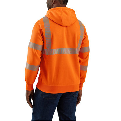 High-Visibility Rain Defender Loose Fit Midweight Class 3 Sweatshirt - BOG-Brite Orange | Carhartt 104987