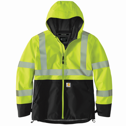 High-Visibility Storm Defender Loose Fit Lightweight Class 3 Jacket - BLM-Brite Lime | Carhartt 106693
