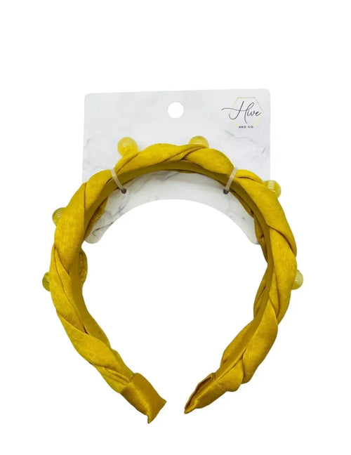 Hive & Co. Yellow braided headband