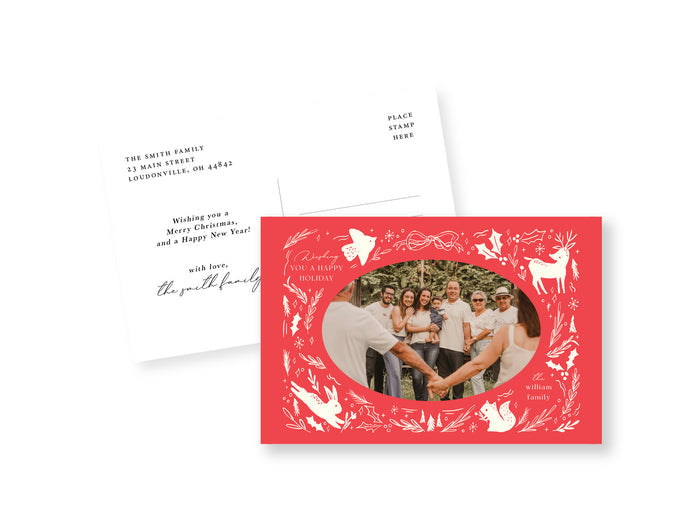 Holiday Nature Scene Postcard