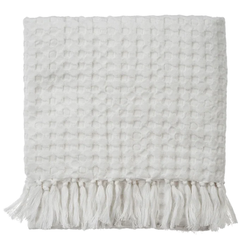 Honeycomb Bath Towel, White - Magnolia Lane co. Home + Garden + Gift