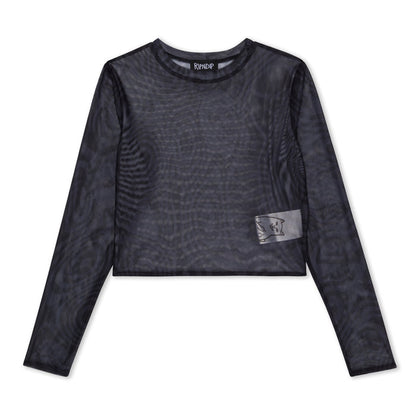 RIPNDIP Hypnotic Crop Mesh Long Sleeve (Black)