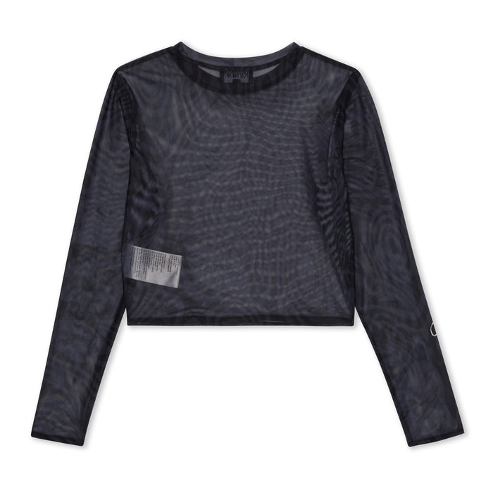 RIPNDIP Hypnotic Crop Mesh Long Sleeve (Black)