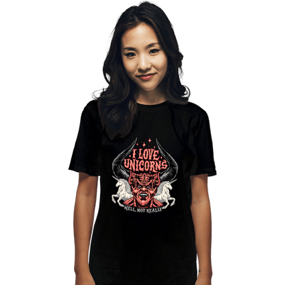 Daily_Deal_Shirts T-Shirts, Unisex / Small / Black I Love Unicorns