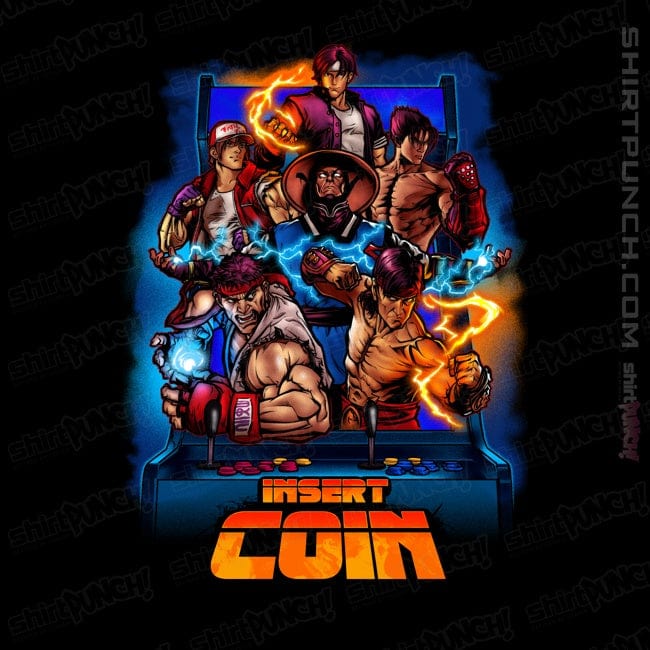 Secret_Shirts Magnets / 3"x3" / Black Insert Coin Fighter