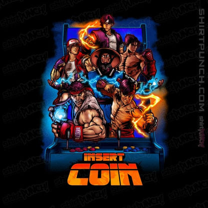 Secret_Shirts Magnets / 3"x3" / Black Insert Coin Fighter