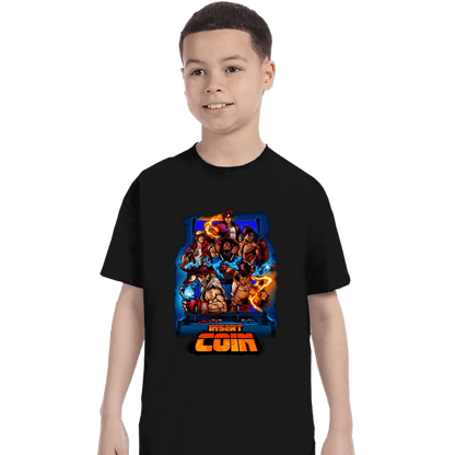 Secret_Shirts T-Shirts, Youth / XS / Black Insert Coin Fighter