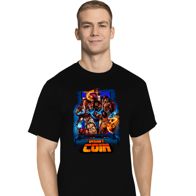 Secret_Shirts T-Shirts, Tall / Large / Black Insert Coin Fighter