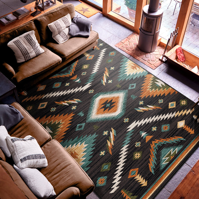 Image of an area rug, Interlaced Horizon - Gem